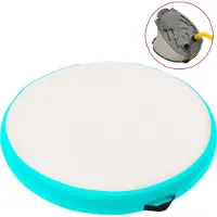 vidaXL Tapis de gymnastique gonflable avec pompe 100x100x20 cm PVC vert