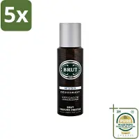 BRUT 5 vaporisateurs déodorants Musk - 200 ml - Pack économique - 5 pièces