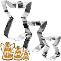 La Cucina Emporte-pièces en acier en forme d'ange 12 cm, lot de 3.