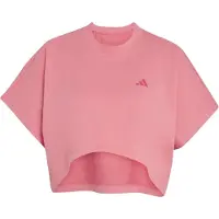 Adidas T-shirt fonctionnel 'PrimeLift' écru / gris foncé / rose