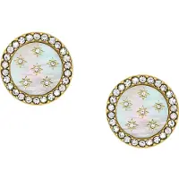 Fossil Boucles d'oreilles 'Merrit' or / transparent