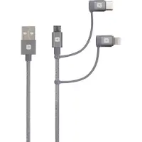 Skross USB Kabel 3in1 Cable Braiding 0.30m space gray - Kabel - Digital/Daten ( SKCA00133-130CN )