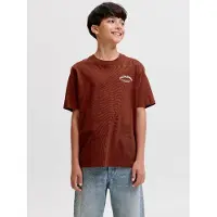Jack & Jones Junior T-Shirt 'JJEBRANDES' crème / bleu marine / rouille