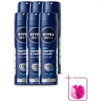 Nivea 6 sprays déodorants MEN Protect & Care - 150 ml - Pack économique - 6 pièces