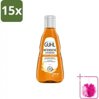 Guhl 15 flacons de shampooing intensif fortifiant , enrichi en extrait de bière, 250 ml - Pack économique - 15 pièces