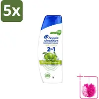 Head & shoulders 5 x Shampoo 2-en-1 Anti-pellicules , parfum Apple Fresh, 300 ml - Pack économique - 5 pièces