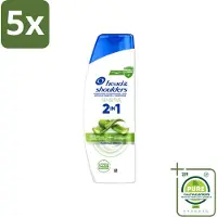 Head & shoulders 5 x Shampoo 2-en-1 Anti-pellicules pour peaux sensibles - 300 ml - Lot de 5