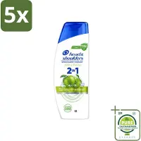 Head & shoulders 5 x Shampoo 2-en-1 Anti-pellicules , parfum Apple Fresh, 300 ml - Lot de 5