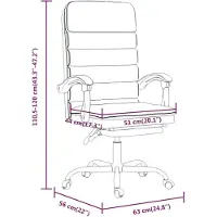 vidaXL Chaise de bureau avec fonction massage Crème similicuir