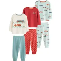 Next Pyjama crème / bleu clair / rouge