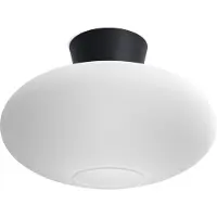BELID Bullo Ceiling Lamp Ø 38 cm | Flat Black|Opal Glass
