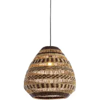 Light & Living Lampe pendante en rotin Soluna Ø 47 cm - brun foncé naturel