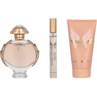 Paco Rabanne Eau de parfum en vaporisateur 50 ml / Lotion corporelle sensuelle 75 ml / Vaporisateur de voyage 10 ml - Coffret cadeau Olympea