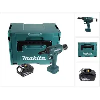 Makita Pince à riveter sans tige DRV 250 G1J 18 V 20 kN sans balais + 1 batterie 6,0 Ah + Makpac - sans chargeur