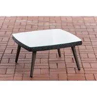 CLP Table d'extérieur Ameland, tressage rotin synthétique, diamètre 35 cm