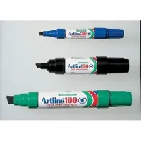 Artline Marqueur 100 pointe feutre acrylique biseautée 7,5/12mm vert