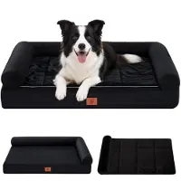 GTPLAYER – Lit pour chien, 119x84x21 cm, mousse à cellules ouvertes pour un confort optimal, imperméable et lavable, avec tapis de refroidissement/chauffage 2 en 1
