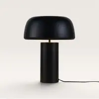 LUSENZ - Lampe de table Voryn nero m E27 IP20 Noire