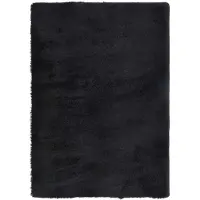 vidaXL Tapis shaggy à poils longs NAVARRA noir 120x170 cm polyester