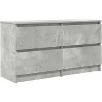 vidaXL Armoire TV gris béton 100x35x54 cm Bois composite