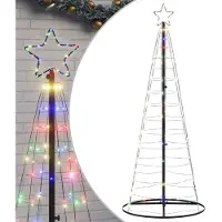 vidaXL Sapin de Noël à LED 200 LED colorées 182 cm