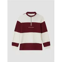 s.Oliver T-Shirt bordeaux / blanc