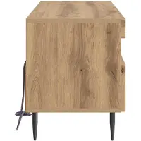 vidaXL Meuble TV LED en bois imitation chêne artisanal, marque