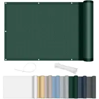 OEM Pare-vent pour balcon 90 x 600 cm PES - Protection anti-regards opaque avec œillets - Pare-vent imperméable avec protection UV - Pour balcon, jardin et terrasse - Vert