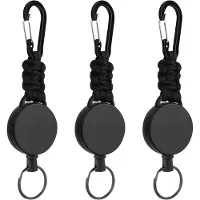 OEM Lot de 3 porte-clés - haute élasticité - pince facile à ouvrir - porte-clés rétractable, idéal pour éviter de perdre ses clés