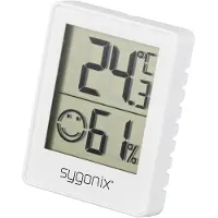 Sygonix Thermo-/Hygrometer Weiss, Thermomètre + hygromètre, Blanc