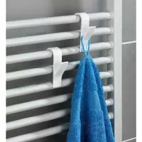 Wenko Crochet pour radiateurs sèche-serviettes blanc