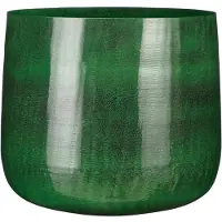Mica Decorations Benson Pot de fleurs - H27 x Ø32 cm - Métal - Vert foncé