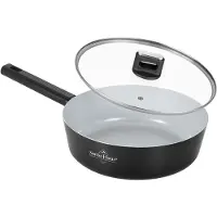 Swiss Haus Poêle à Frire 24cm avec couvercle tous feux dont induction Speiez Castle Collection Noir SH-SCDF24B