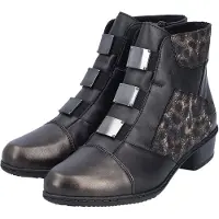 Rieker Bottine Cuir Australia - Noir Comb