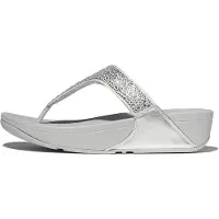 FitFlop Lulu Crystal-Mix Toe-Post Argent Taille UE 40