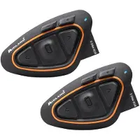 Midland BTX1 Pro S interphone pour moto 800 m Noir, Orange