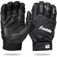 Franklin Sports Gants de Batte MLB - 2nd Skinz Jeunes - Baseball + Softball - Pair Noir - Taille Jeune Small