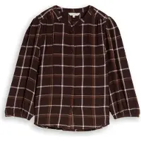 Tom Tailor Chemisier beige / marron / brun foncé