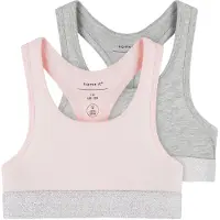 Name it Soutiens-gorge gris chiné / rose pastel / argent