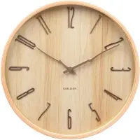 Karlsson - Horloge murale Rama - Marron clair - Ø 30 cm