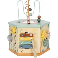 Small Foot Cube de motricité - company - 7 faces Safari - Bois - 25 x 22 x 29 cm - Mixte