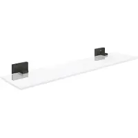 GROHE Start Cube QuickFix tablette en verre, à coller ou à percer, noir mat
