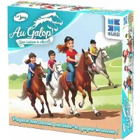 MEGABLEU Au galop - Jeu de société - - Préparez votre cheval, entraînez-le, gagnez la course !