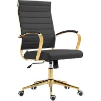 CLP Chaise de bureau Havanna - Similicuir - Noir