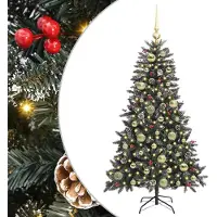 vidaXL Arbre de Noël artificiel vert 120 cm PVC, plastique et acier