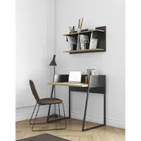 Temahome Bureau Volta 90cm - noir/chêne