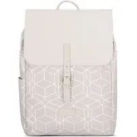 OEM Petit sac à dos pour femme, beige à motifs, compartiment pour ordinateur portable 13 pouces, élégant et imperméable