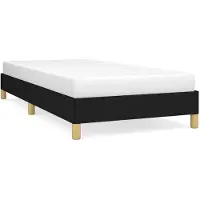 vidaXL Cadre de lit sans matelas noir 140x190 cm Tissu