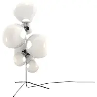 Tom Dixon - Melt Floor Chandelier LED Lampadaire Opal/Silver