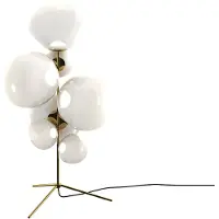 Tom Dixon - Melt Floor Chandelier LED Lampadaire Opal/Gold